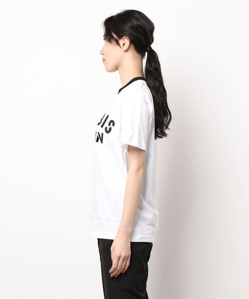 PICCIN（ピッチン）の「HERBISイタリアンフロッキーリンガーカラーTシャツ（Tシャツ/カットソー・レディース・ブラック/レッド・M）」の4枚目の写真