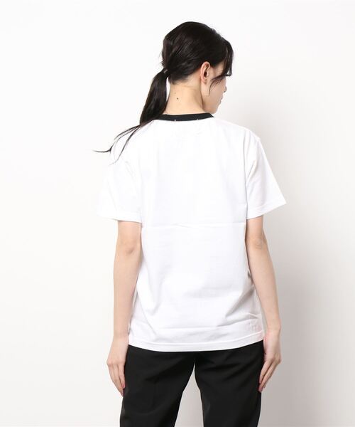 PICCIN（ピッチン）の「HERBISイタリアンフロッキーリンガーカラーTシャツ（Tシャツ/カットソー・レディース・ブラック/レッド・M）」の3枚目の写真