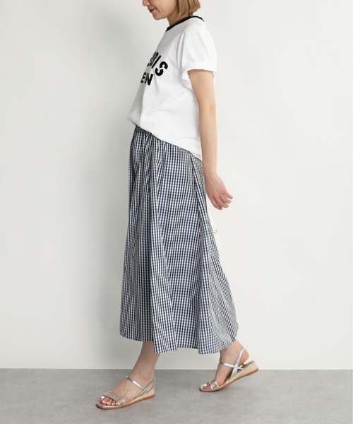 PICCIN（ピッチン）の「HERBISイタリアンフロッキーリンガーカラーTシャツ（Tシャツ/カットソー・レディース・ブラック/レッド・M）」の17枚目の写真