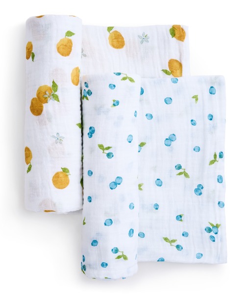 aden + anais （エイデンアンドアネイ）の「スワドル オーガニック 2枚入り（おくるみ・キッズ・ホワイト×ネイビー/アッシュブラウン/ホワイト×グリーン/ライトパープル/ライトピンク/オレンジ/グリーン/ライトブラウン・FREE）」の18枚目の写真