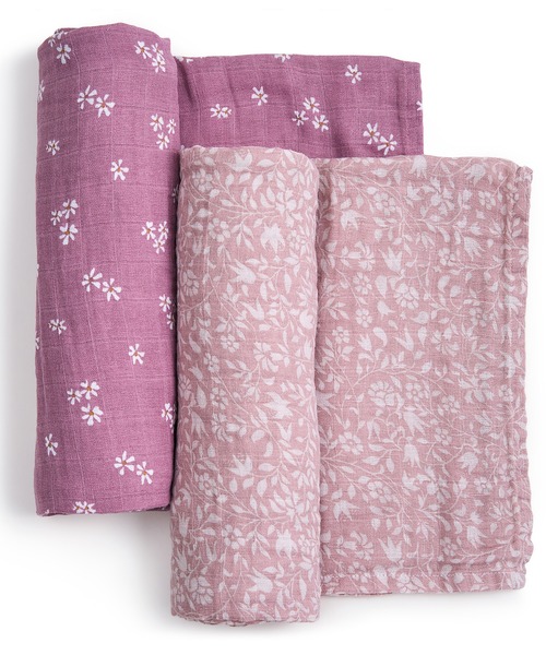 aden + anais （エイデンアンドアネイ）の「スワドル オーガニック 2枚入り（おくるみ・キッズ・ホワイト×ネイビー/アッシュブラウン/ホワイト×グリーン/ライトパープル/ライトピンク/オレンジ/グリーン/ライトブラウン・FREE）」の21枚目の写真