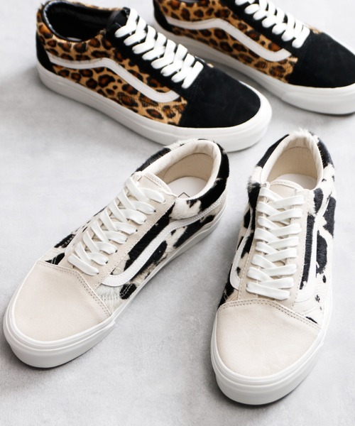 And A（アンドエー）の「VANS ヴァンズ / OLD SKOOL 36 DX オールドスクール ローカット スエード ハラコレザースニーカー レオパード（ヒョウ柄） / VN0A4BW3DJR_LPR（スニーカー・レディース・ホワイト×ブラック/レオパード・23.0cm/23.5cm/24.0cm/24.5cm）」の2枚目の写真