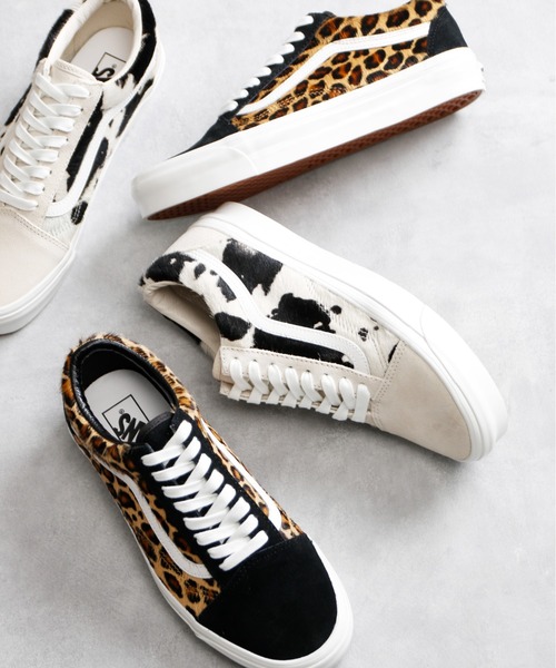 And A（アンドエー）の「VANS ヴァンズ / OLD SKOOL 36 DX オールドスクール ローカット スエード ハラコレザースニーカー レオパード（ヒョウ柄） / VN0A4BW3DJR_LPR（スニーカー・レディース・ホワイト×ブラック/レオパード・23.0cm/23.5cm/24.0cm/24.5cm）」の3枚目の写真