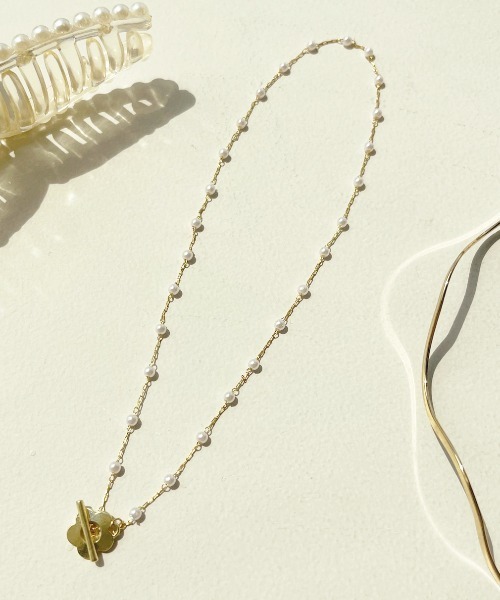 apres jour（アプレジュール）の「【apres jour×ARIAZ】フラワーステーションネックレス（ネックレス・レディース・ゴールド・FREE）」の2枚目の写真