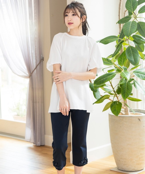 Rose Tiara(ローズティアラ)の「グログランリボンレギンスパンツ(その他パンツ・レディース・ブラック/ネイビー/オフホワイト・44/46/38/42)」の15枚目の写真