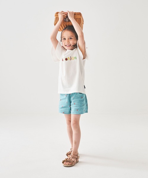 Moujonjon（ムージョンジョン）の「ＳＴダンガリーフルーツ柄込ショーパン（その他パンツ・キッズ・ベージュ/グリーン・140/90/100/130/110/95/120）」の6枚目の写真