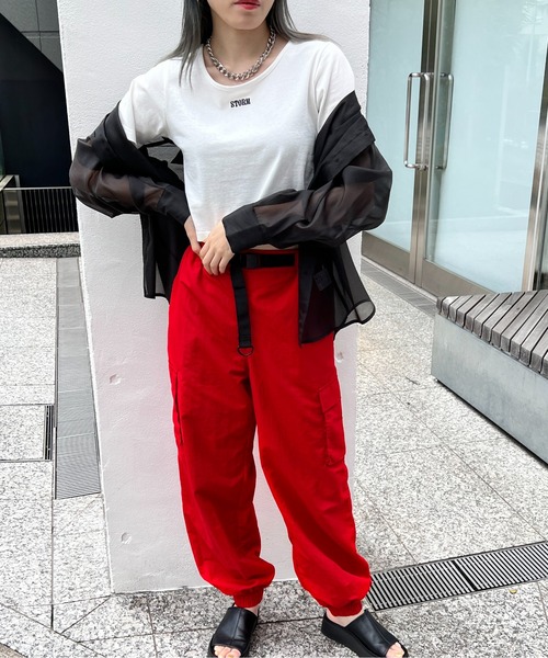 one way（ワンウェイ）の「ナイロンカーゴパンツ（カーゴパンツ・レディース・パープル/ダークグリーン/ホワイト/ブラック/レッド・FREE）」の15枚目の写真