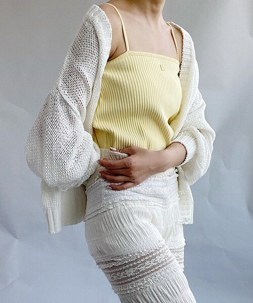 Charles Chaton（シャルルシャトン）の「C リブキャミソール（キャミソール・レディース・ピンク/イエロー/ネイビー・FREE）」の3枚目の写真