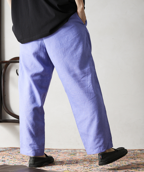 JOURNAL STANDARD relume（ジャーナルスタンダード　レリューム）の「セミワイド リネンイージーパンツ（その他パンツ・メンズ・ブラウン/グリーン/ブラックミックス/ブルー系その他・MEDIUM/LARGE）」の17枚目の写真