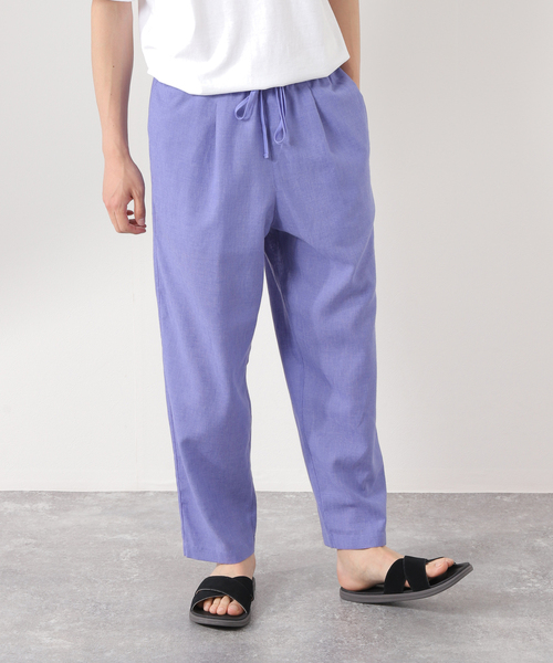 JOURNAL STANDARD relume（ジャーナルスタンダード　レリューム）の「セミワイド リネンイージーパンツ（その他パンツ・メンズ・ブラウン/グリーン/ブラックミックス/ブルー系その他・MEDIUM/LARGE）」の18枚目の写真