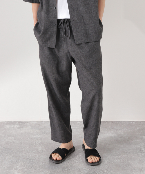 JOURNAL STANDARD relume（ジャーナルスタンダード　レリューム）の「セミワイド リネンイージーパンツ（その他パンツ・メンズ・ブラウン/グリーン/ブラックミックス/ブルー系その他・MEDIUM/LARGE）」の19枚目の写真