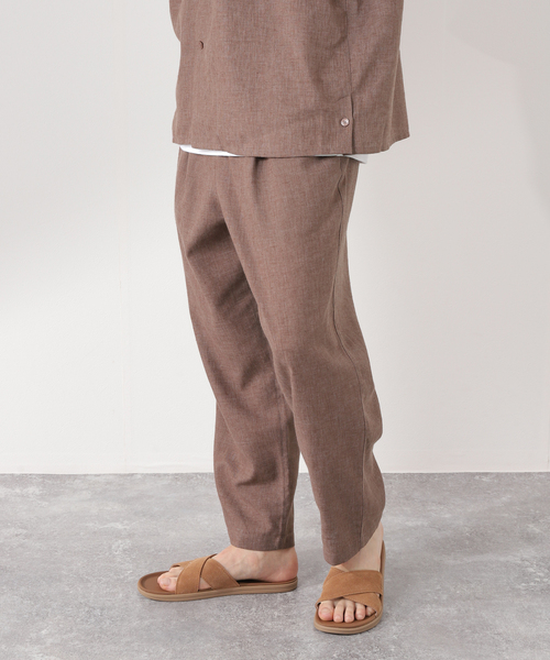 JOURNAL STANDARD relume（ジャーナルスタンダード　レリューム）の「セミワイド リネンイージーパンツ（その他パンツ・メンズ・ブラウン/グリーン/ブラックミックス/ブルー系その他・MEDIUM/LARGE）」の20枚目の写真