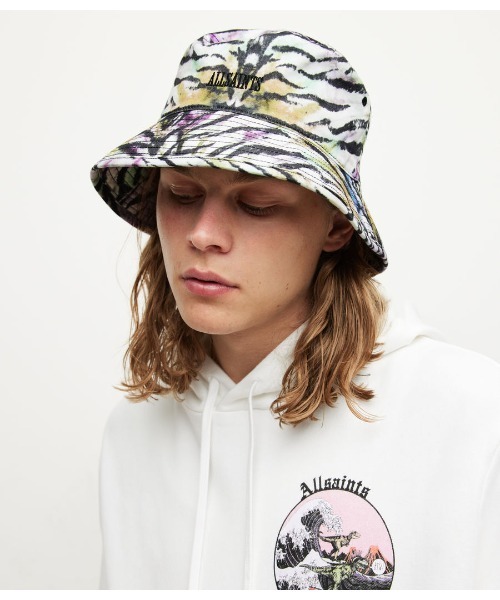 ALLSAINTS(オールセインツ)の「TIEDYE TIGER BUCKET HAT | TIEDYE タイガー バケット ハット(ハット・メンズ・パープル系その他・ONE SIZE)」の1枚目の写真