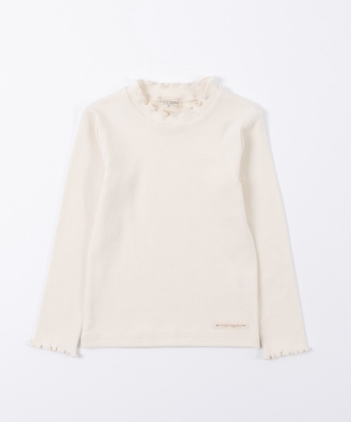 trois lapins kp(トロワラパンケーピー)の「フライス微起毛長袖Tシャツ(100~130)(Tシャツ/カットソー・キッズ・ブラック/オフホワイト/イエロー・110cm/100cm/120cm/130cm)」の2枚目の写真