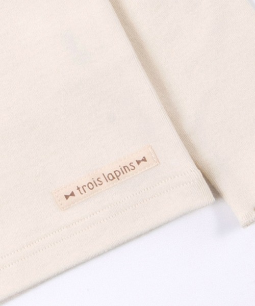 trois lapins kp(トロワラパンケーピー)の「フライス微起毛長袖Tシャツ(100~130)(Tシャツ/カットソー・キッズ・ブラック/オフホワイト/イエロー・110cm/100cm/120cm/130cm)」の9枚目の写真