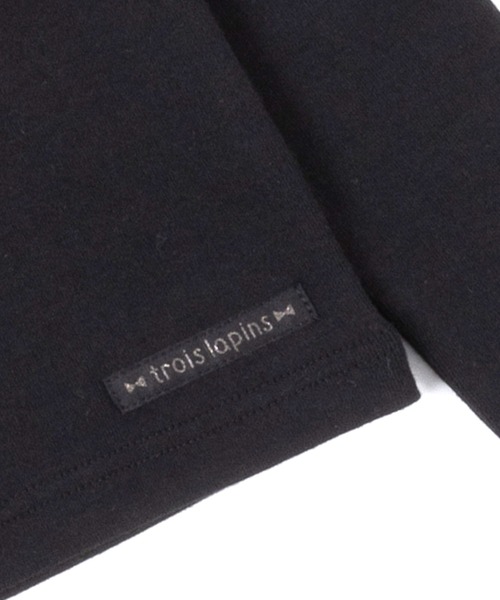 trois lapins kp(トロワラパンケーピー)の「フライス微起毛長袖Tシャツ(100~130)(Tシャツ/カットソー・キッズ・ブラック/オフホワイト/イエロー・110cm/100cm/120cm/130cm)」の11枚目の写真