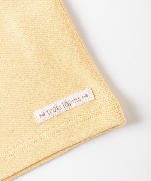 trois lapins kp(トロワラパンケーピー)の「フライス微起毛長袖Tシャツ(100~130)(Tシャツ/カットソー・キッズ・ブラック/オフホワイト/イエロー・110cm/100cm/120cm/130cm)」の6枚目の写真