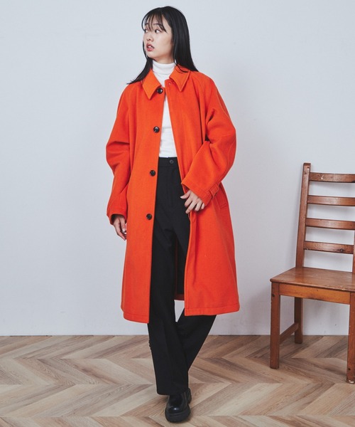 THE STANDARD（ザスタンダード）の「WEGO/ニットメルトンステンカラーコート（ステンカラーコート・メンズ・ベージュ/オレンジ/ブラック・LARGE/MEDIUM）」の22枚目の写真