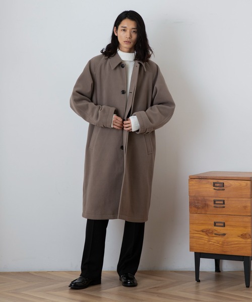 THE STANDARD（ザスタンダード）の「WEGO/ニットメルトンステンカラーコート（ステンカラーコート・メンズ・ベージュ/オレンジ/ブラック・LARGE/MEDIUM）」の10枚目の写真