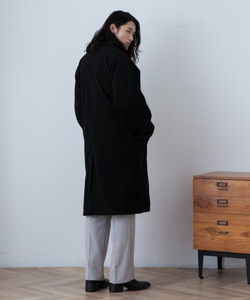 THE STANDARD（ザスタンダード）の「WEGO/ニットメルトンステンカラーコート（ステンカラーコート・メンズ・ベージュ/オレンジ/ブラック・LARGE/MEDIUM）」の6枚目の写真