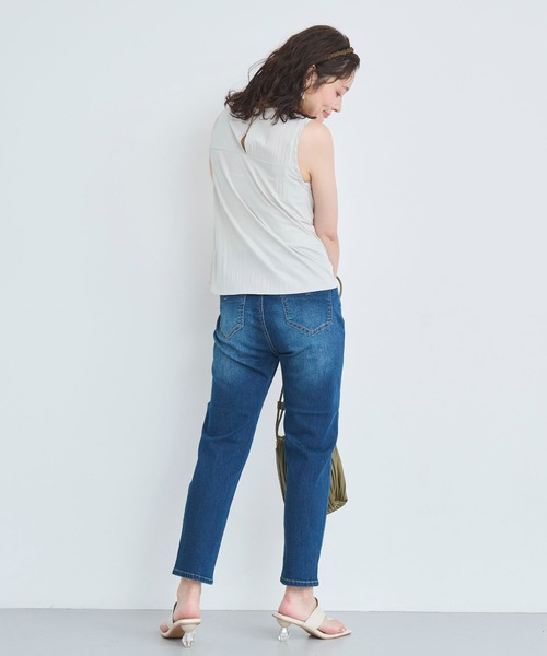 attiree(アティレー)の「【再入荷!!】【XS~4Lサイズ展開】大人気ハイウエスト テーパード クロップ デニム パンツ(デニムパンツ・レディース・インディゴブルー/ブルー/ネイビー/ライトブルー・LL/S/M/L/XS/MT/LT/3L/4L)」の13枚目の写真