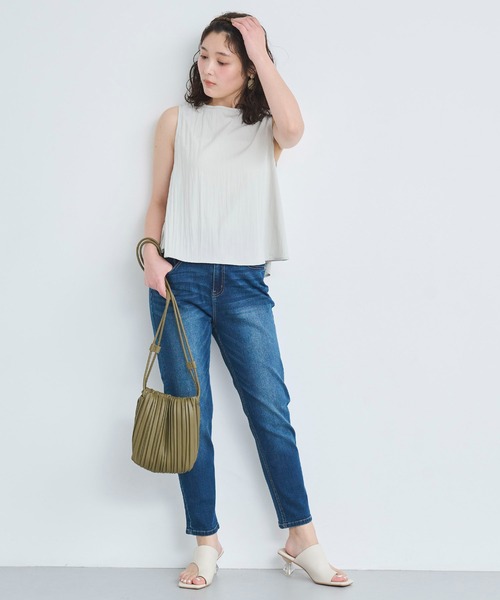 attiree(アティレー)の「【再入荷!!】【XS~4Lサイズ展開】大人気ハイウエスト テーパード クロップ デニム パンツ(デニムパンツ・レディース・インディゴブルー/ブルー/ネイビー/ライトブルー・LL/S/M/L/XS/MT/LT/3L/4L)」の14枚目の写真