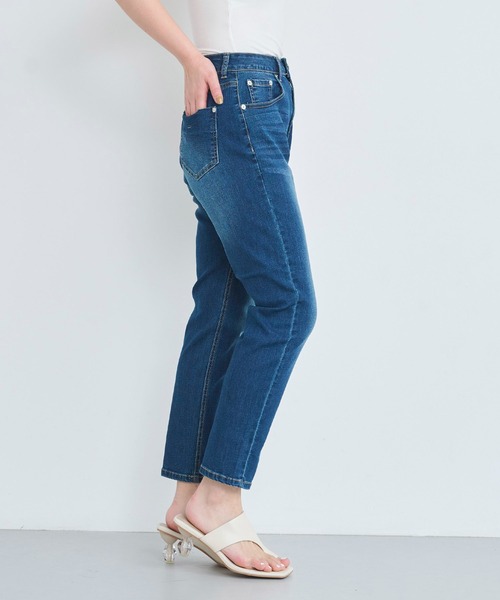attiree(アティレー)の「【再入荷!!】【XS~4Lサイズ展開】大人気ハイウエスト テーパード クロップ デニム パンツ(デニムパンツ・レディース・インディゴブルー/ブルー/ネイビー/ライトブルー・LL/S/M/L/XS/MT/LT/3L/4L)」の6枚目の写真