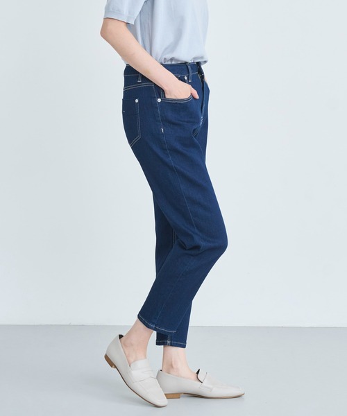 attiree(アティレー)の「【再入荷!!】【XS~4Lサイズ展開】大人気ハイウエスト テーパード クロップ デニム パンツ(デニムパンツ・レディース・インディゴブルー/ブルー/ネイビー/ライトブルー・LL/S/M/L/XS/MT/LT/3L/4L)」の9枚目の写真