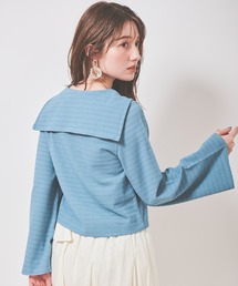 セーラーカラーカットソーカーディガン