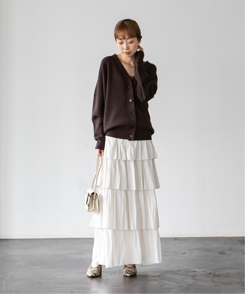 Noble(ノーブル)の「《追加》Vネックドルマンカーディガン(カーディガン/ボレロ・レディース・ベージュ/ネイビー/ブラウン/イエロー・FREE)」の7枚目の写真