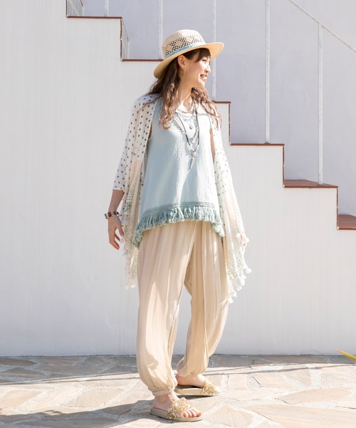 チャイハネ（チャイハネ）の「【チャイハネ】ホーリーUVカーディガン（カーディガン/ボレロ・レディース・ホワイト/ピンク/オレンジ/ブルー/グリーン・FREE）」の16枚目の写真