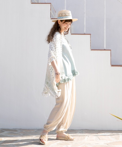 チャイハネ（チャイハネ）の「【チャイハネ】ホーリーUVカーディガン（カーディガン/ボレロ・レディース・ホワイト/ピンク/オレンジ/ブルー/グリーン・FREE）」の10枚目の写真