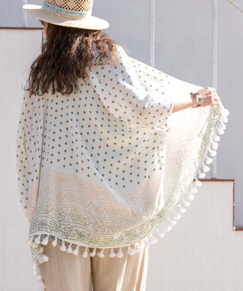 チャイハネ（チャイハネ）の「【チャイハネ】ホーリーUVカーディガン（カーディガン/ボレロ・レディース・ホワイト/ピンク/オレンジ/ブルー/グリーン・FREE）」の8枚目の写真