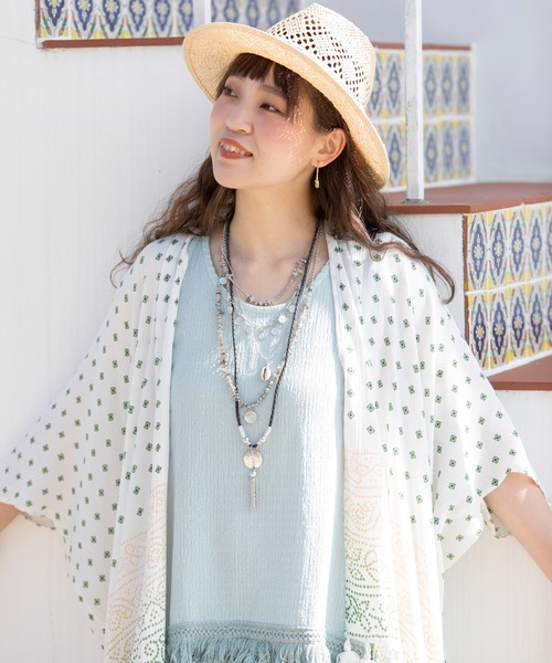 チャイハネ（チャイハネ）の「【チャイハネ】ホーリーUVカーディガン（カーディガン/ボレロ・レディース・ホワイト/ピンク/オレンジ/ブルー/グリーン・FREE）」の6枚目の写真