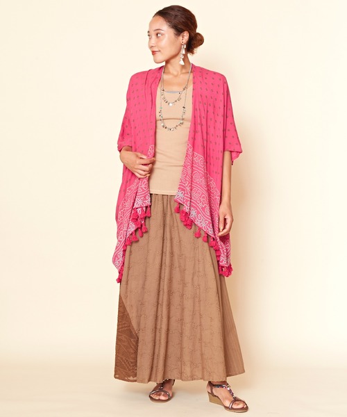 チャイハネ（チャイハネ）の「【チャイハネ】ホーリーUVカーディガン（カーディガン/ボレロ・レディース・ホワイト/ピンク/オレンジ/ブルー/グリーン・FREE）」の13枚目の写真