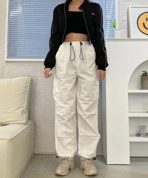 バルーンシルエット イージー カーゴパンツ ワイド 韓国（カーゴ