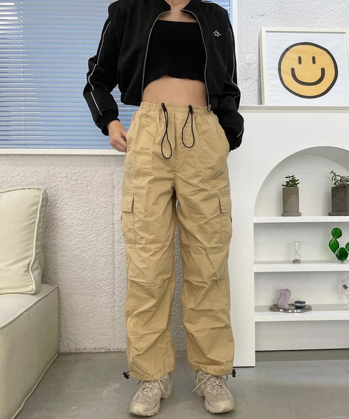 ワイドレッグ ブラック パンツ バルーンシルエット 韓国 nr7792 バルーンパンツ メンズ ワイドパンツ[品番：OCGW0003115]｜ONE 4