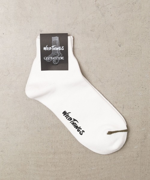 GLEN CLYDE（グレンクライド）の「/WILD THINGS×GLEN CLYDE/CORDURA SHORT SOCKS（ソックス/靴下・メンズ・ホワイト/ブラック/オリーブ/カーキ・25cm-27cm）」の2枚目の写真