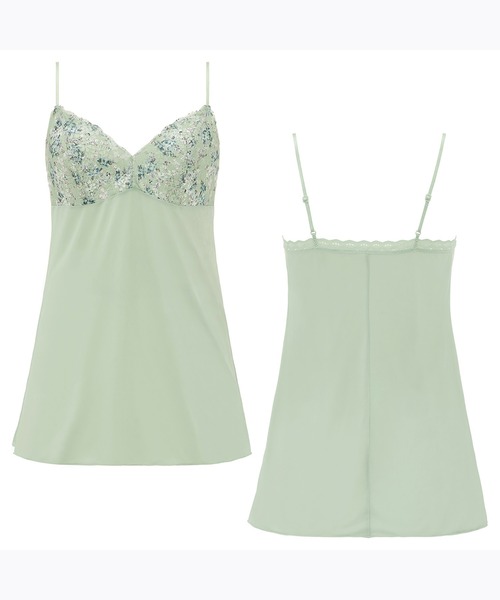 AMOSTYLE BY Triumph(アモスタイルバイトリンプ)の「ロングキャミソール クワイエット ペインティング AMST1405 L.CAMI JX(その他アンダーウェア/インナー・レディース・ブルー/グリーン・M/L)」の7枚目の写真