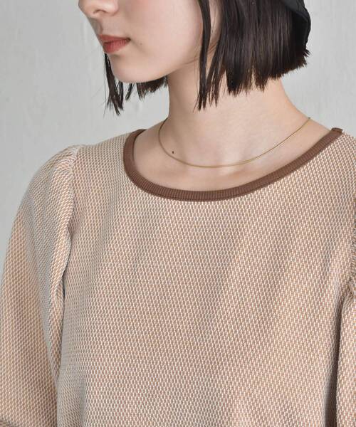 RETRO GIRL(レトロガール)の「ジャガード袖パフTee(Tシャツ/カットソー・レディース・イエロー/ブルー/ブラック・FREE)」の15枚目の写真