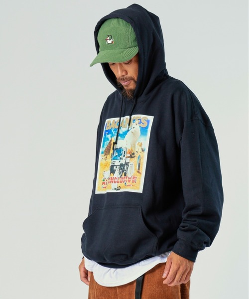 BEAVER（ビーバー）の「BACANCES ALL INCLUSIVE/バカンスオールインクルーシブ　BC HOODIE ITWS PYRAMID BC012205（パーカー・メンズ・ブラック/パープル/オリーブ・MEDIUM/LARGE/X-LARGE）」の16枚目の写真