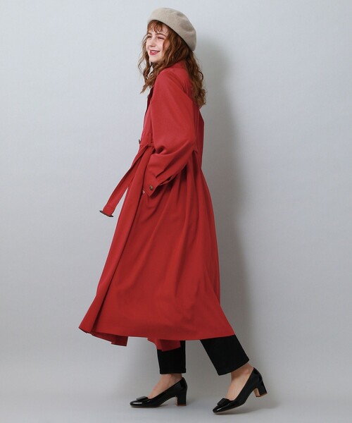 DEICY（デイシー）の「ギャザードレストレンチコート（トレンチコート・レディース・レッド/ベージュ・FREE）」の4枚目の写真