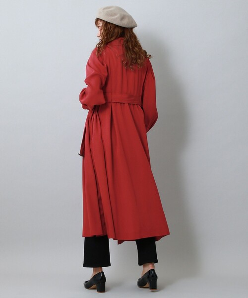 DEICY（デイシー）の「ギャザードレストレンチコート（トレンチコート・レディース・レッド/ベージュ・FREE）」の5枚目の写真