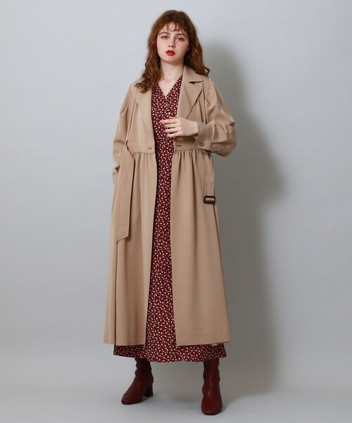 DEICY（デイシー）の「ギャザードレストレンチコート（トレンチコート・レディース・レッド/ベージュ・FREE）」の6枚目の写真