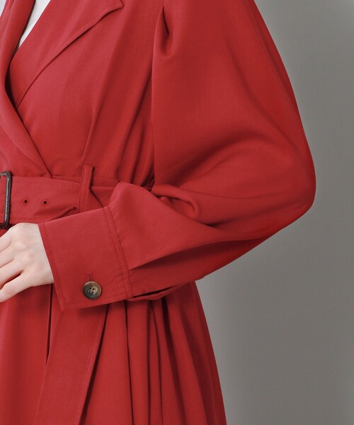 DEICY（デイシー）の「ギャザードレストレンチコート（トレンチコート・レディース・レッド/ベージュ・FREE）」の8枚目の写真