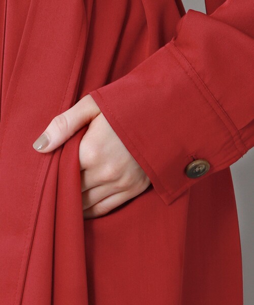 DEICY（デイシー）の「ギャザードレストレンチコート（トレンチコート・レディース・レッド/ベージュ・FREE）」の9枚目の写真