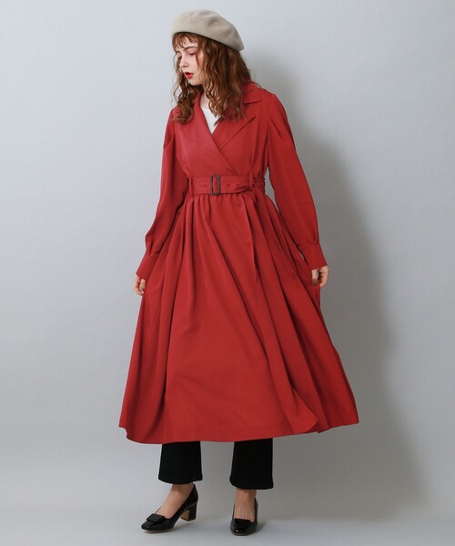 DEICY（デイシー）の「ギャザードレストレンチコート（トレンチコート・レディース・レッド/ベージュ・FREE）」の13枚目の写真