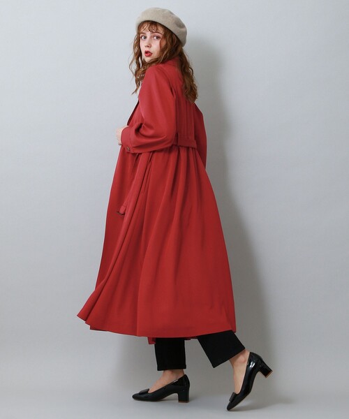 DEICY（デイシー）の「ギャザードレストレンチコート（トレンチコート・レディース・レッド/ベージュ・FREE）」の14枚目の写真