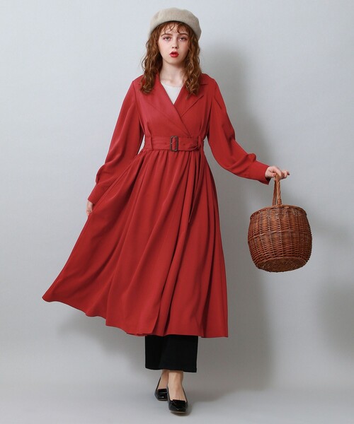 DEICY（デイシー）の「ギャザードレストレンチコート（トレンチコート・レディース・レッド/ベージュ・FREE）」の16枚目の写真