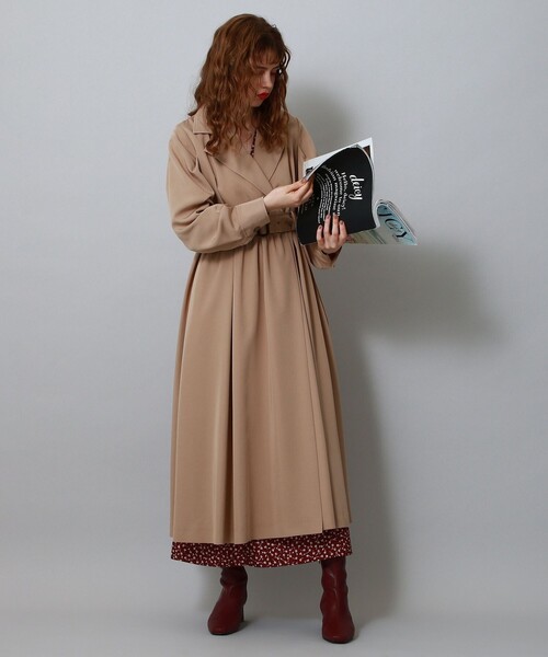 DEICY（デイシー）の「ギャザードレストレンチコート（トレンチコート・レディース・レッド/ベージュ・FREE）」の21枚目の写真